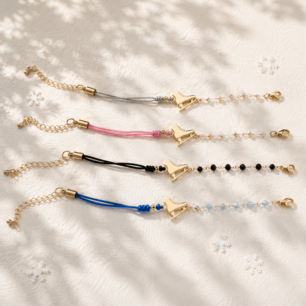 Matte Rhinestones Ice Skating Bracelet