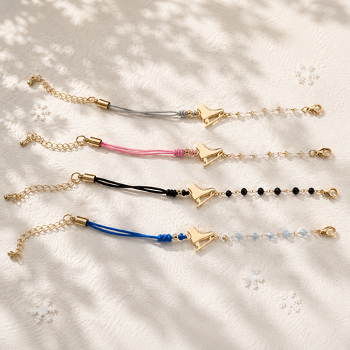 Matte Rhinestones Ice Skating Bracelet