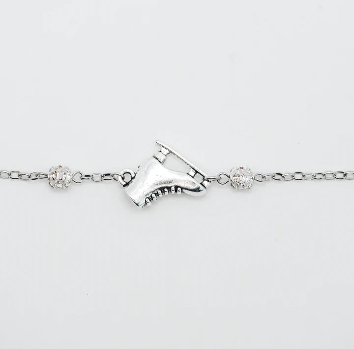 Classical Ice Skate Charm Bracelet