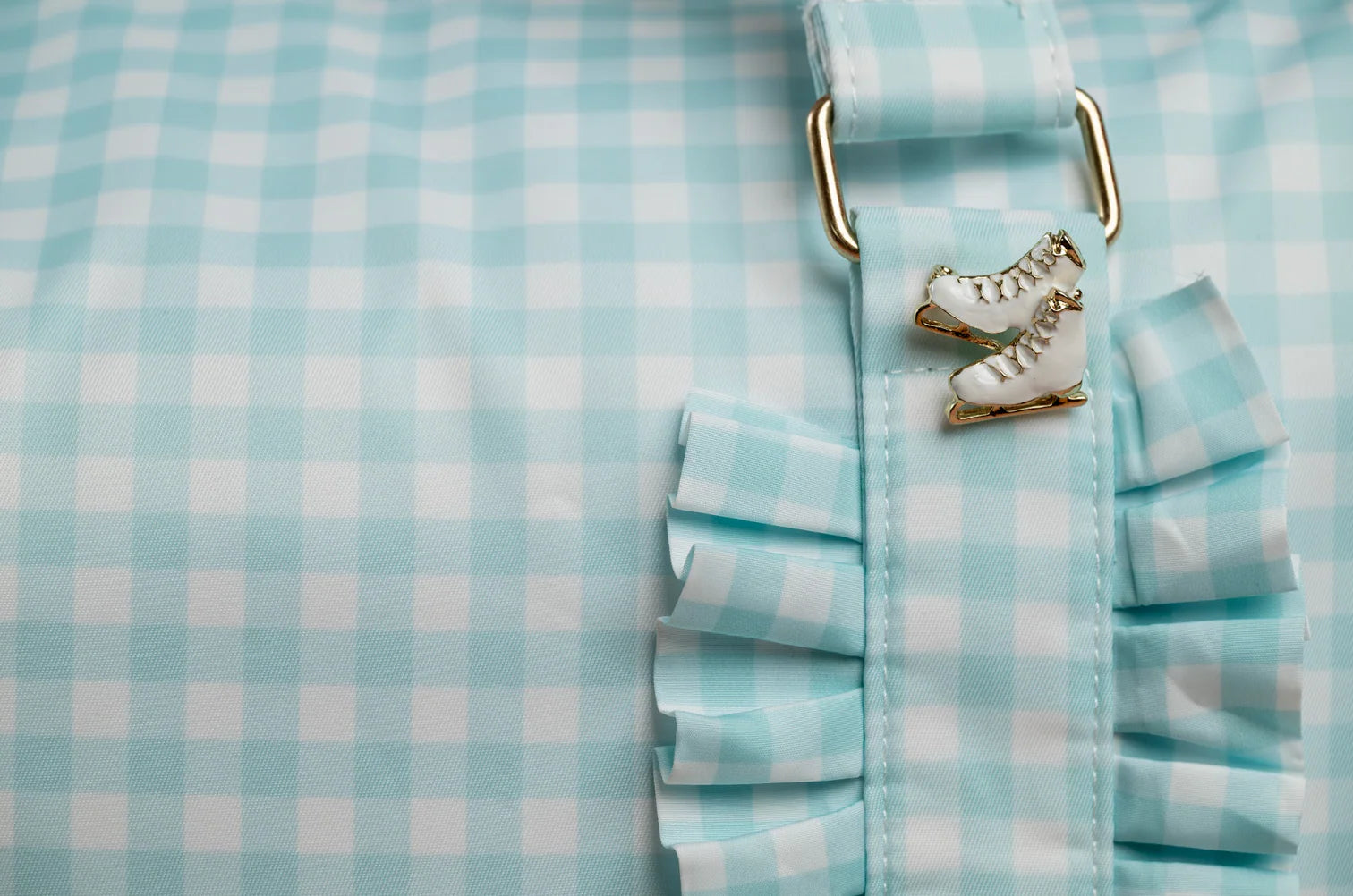 Gingham Skating Bag