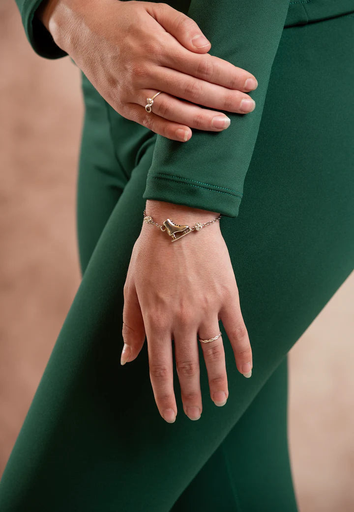 Classical Ice Skate Charm Bracelet